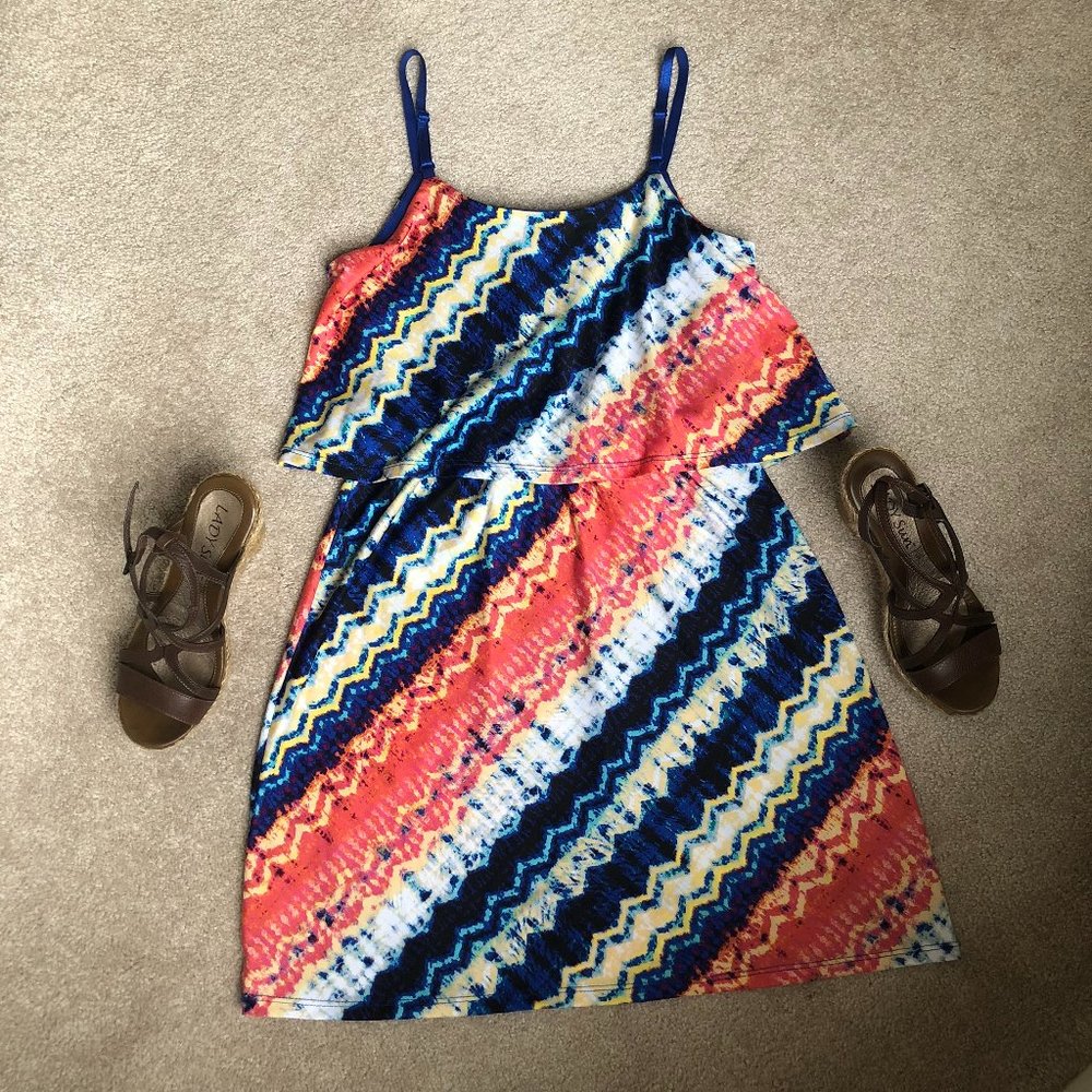 Charlotte Russe multi-colored print dress size s